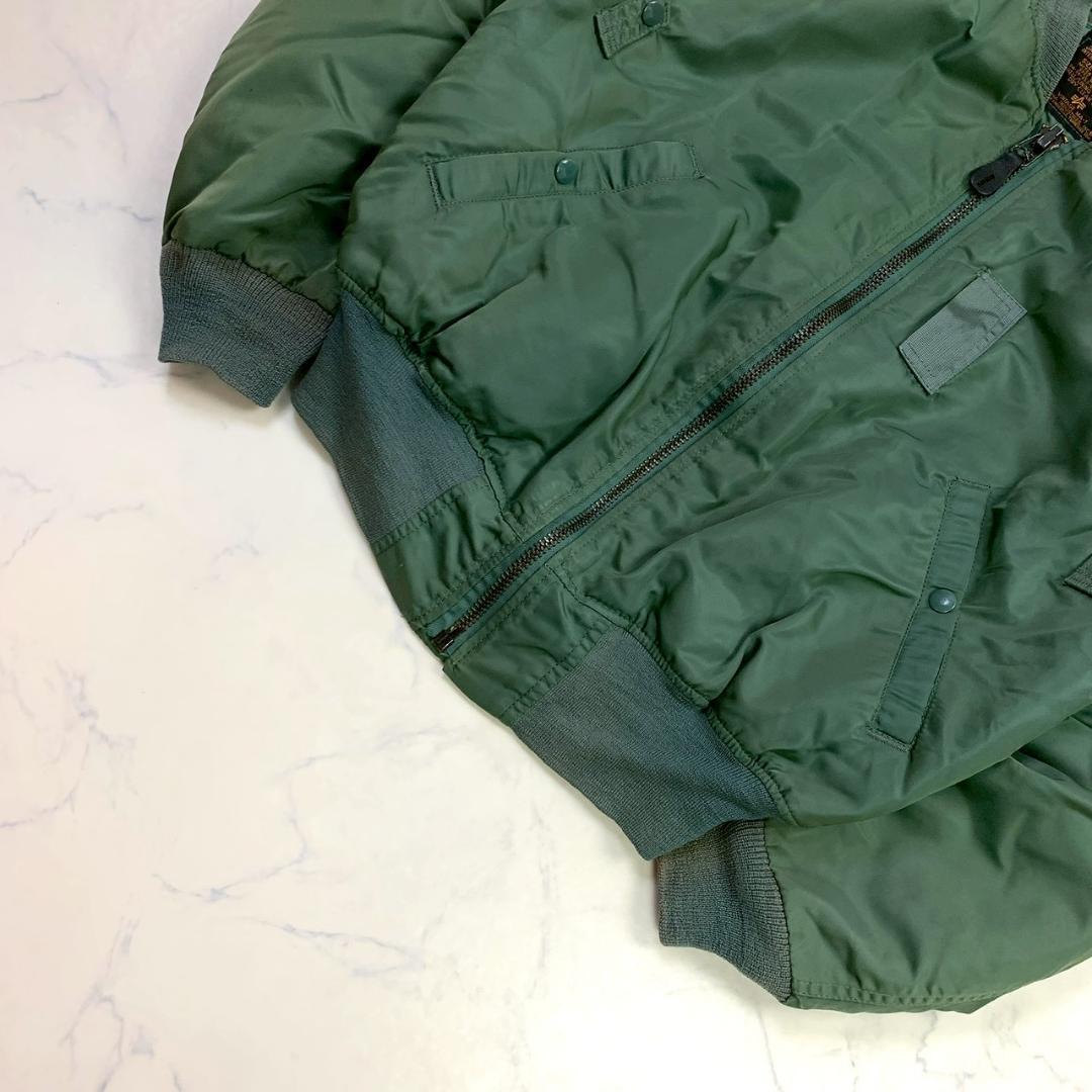50s 復刻★ USA製 アルファ MA-1 セージグリーン M　D761