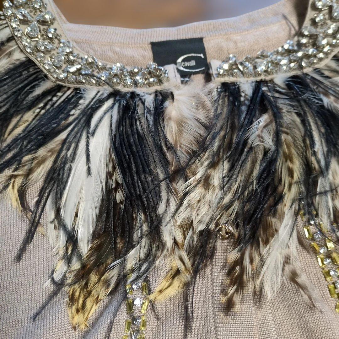 Cavalli 羽根付きニットベスト 42