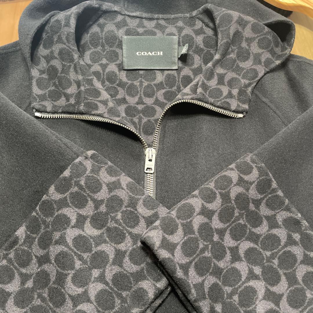 coach コート　新品未使用 フード付き　黒ポンチョ Ｍ