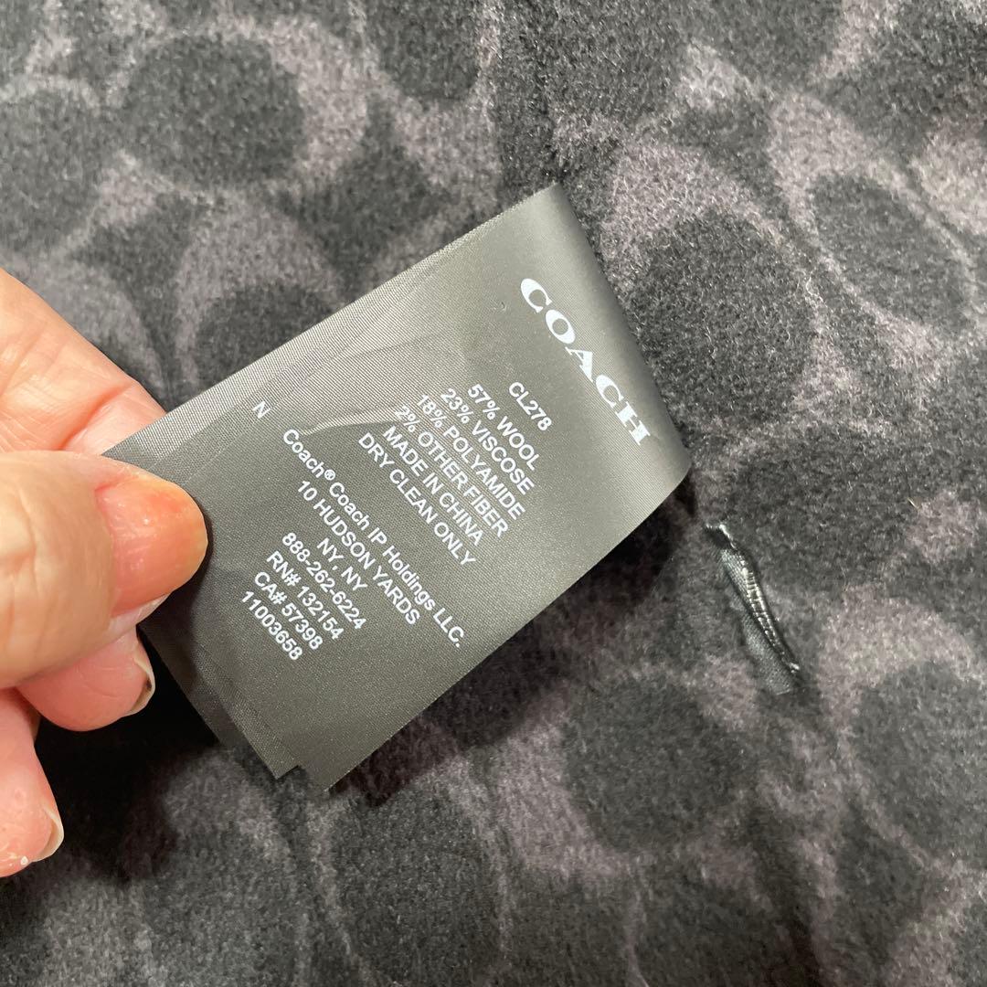 coach コート　新品未使用 フード付き　黒ポンチョ Ｍ