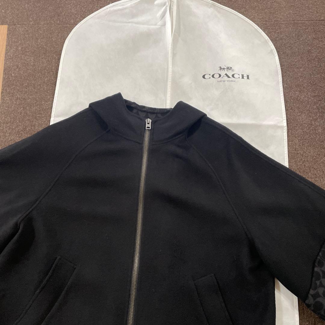 coach コート　新品未使用 フード付き　黒ポンチョ Ｍ