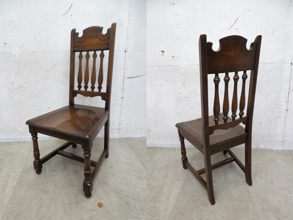 ノックオンウッド■コロニアルシリーズ■ハイバックダイニングチェア■4脚セット■