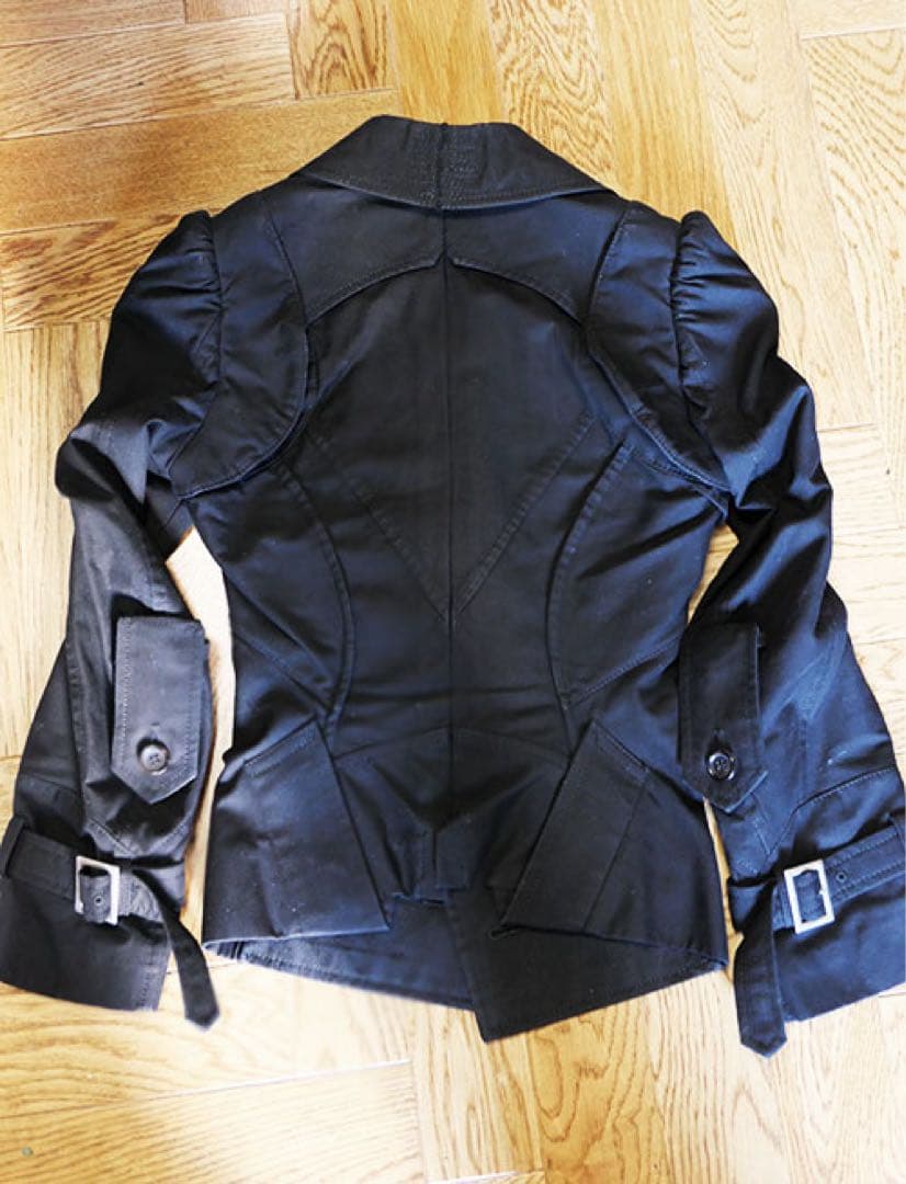 ブラック ダブルブレスト ジャケット