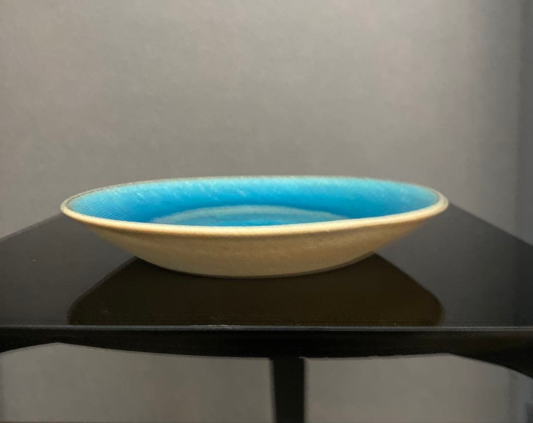 陶器　皿　作家物　青い同心円模様の皿 6枚セット