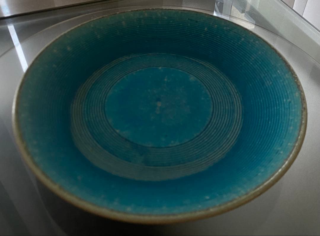 陶器　皿　作家物　青い同心円模様の皿 6枚セット
