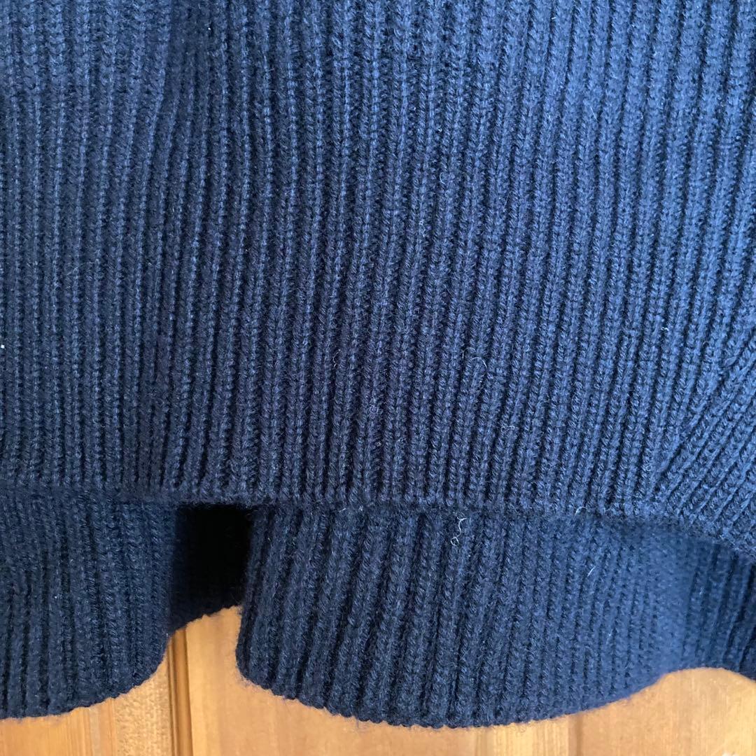 Drawer ドゥロワー Vネック ニット　ベスト　カシミヤ　ネイビー
