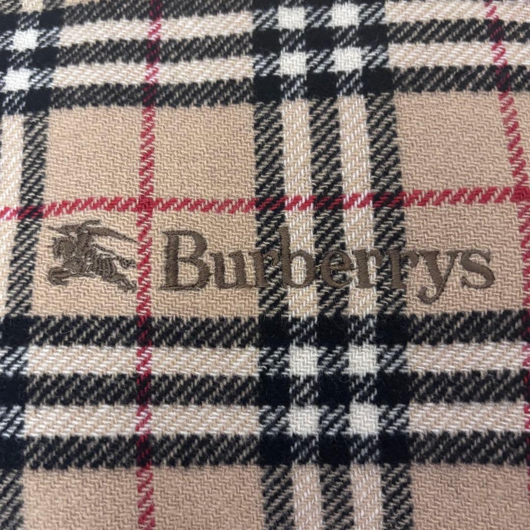 BURBERRYS ロゴ刺繍 バーバリーチェック リバーシブル マフラー 希少