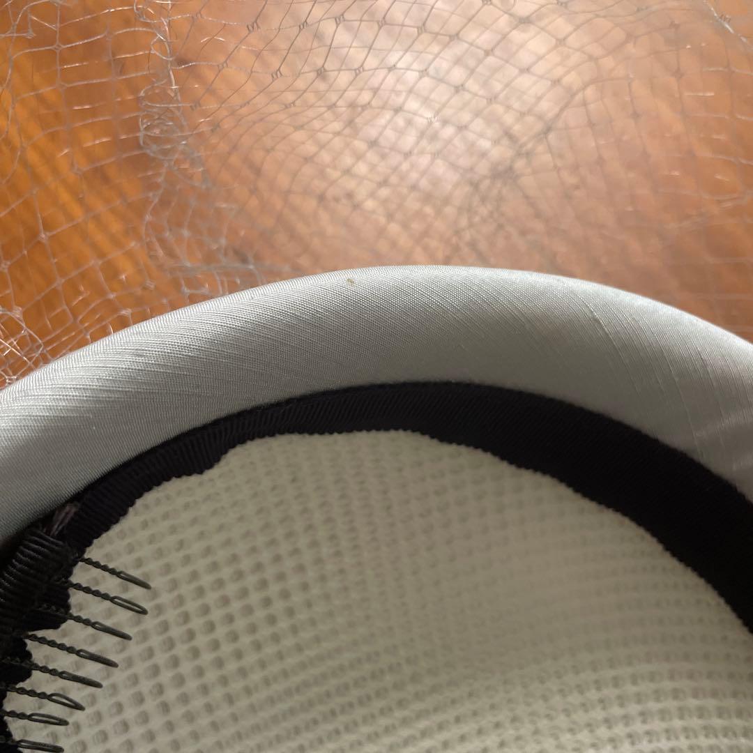 マキシン maximトークハット カクテルハット フォーマル グレー