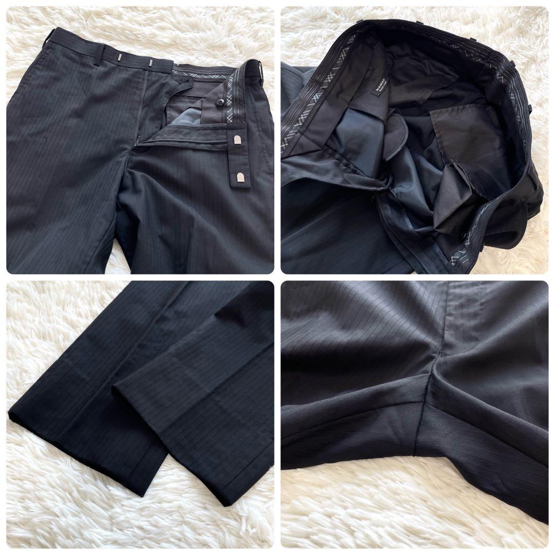 美品✨バーバリーブラックレーベル　スーツ　セットアップ　3ピース　黒　M
