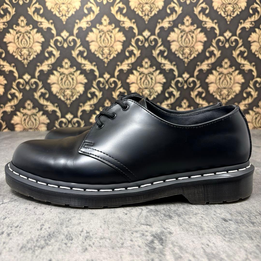 【美品】UK8 (27cm)ドクターマーチン 1461 WS ホワイトステッチ