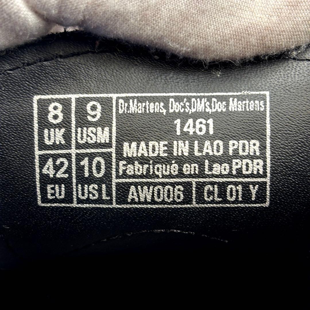 【美品】UK8 (27cm)ドクターマーチン 1461 WS ホワイトステッチ