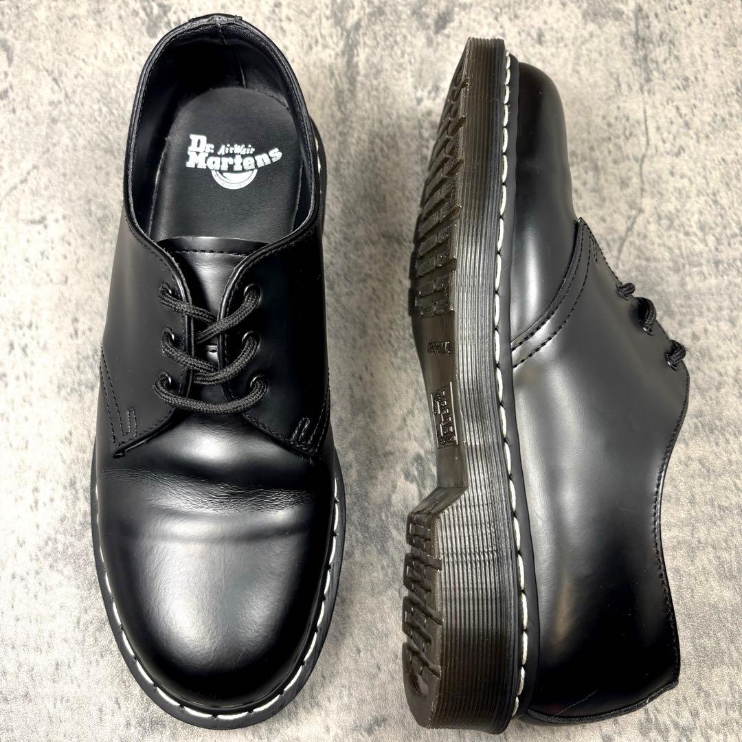 【美品】UK8 (27cm)ドクターマーチン 1461 WS ホワイトステッチ