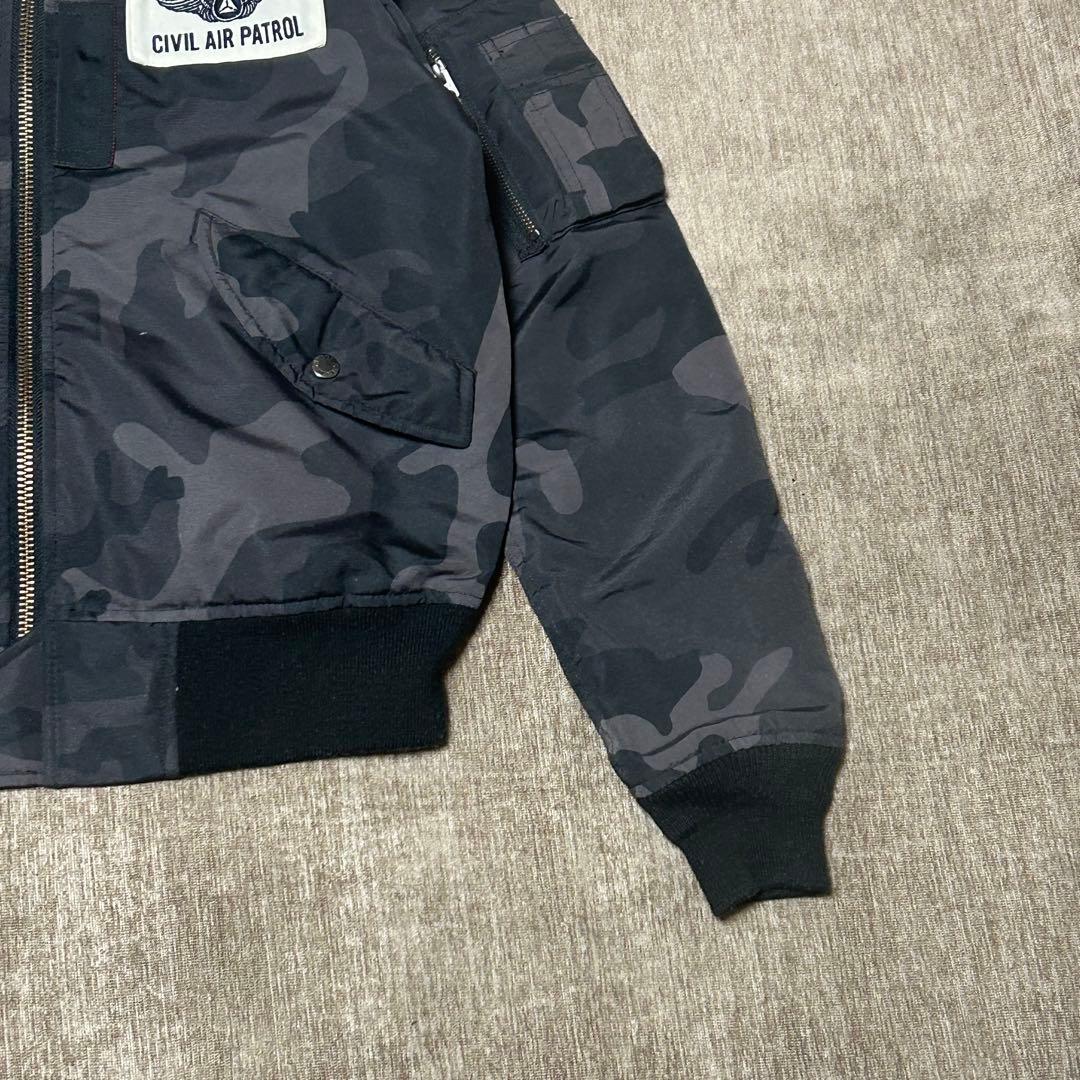 美品　AVIREX L-2B フライトジャケット　ワッペン　カモフラ　M