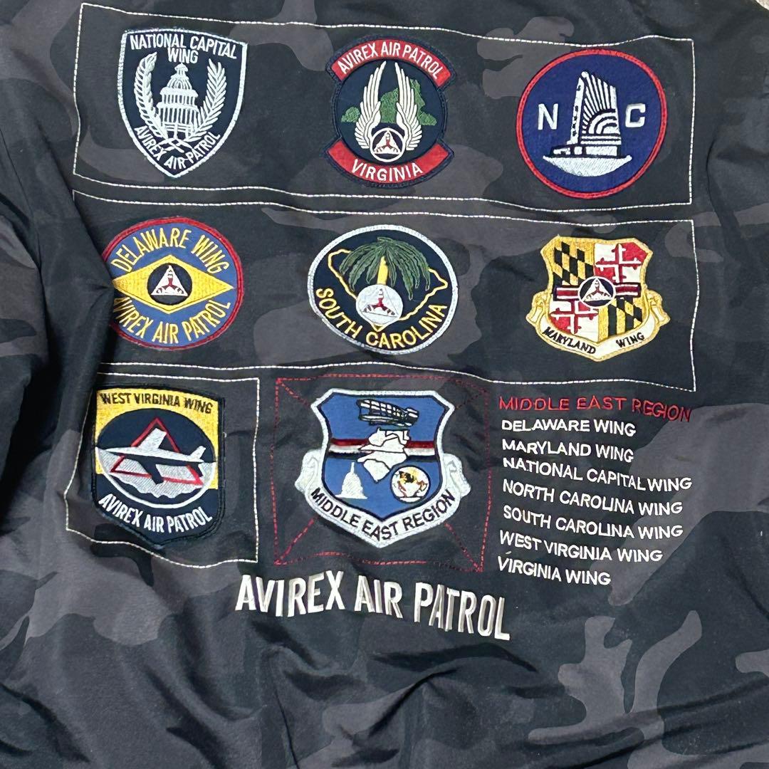 美品　AVIREX L-2B フライトジャケット　ワッペン　カモフラ　M