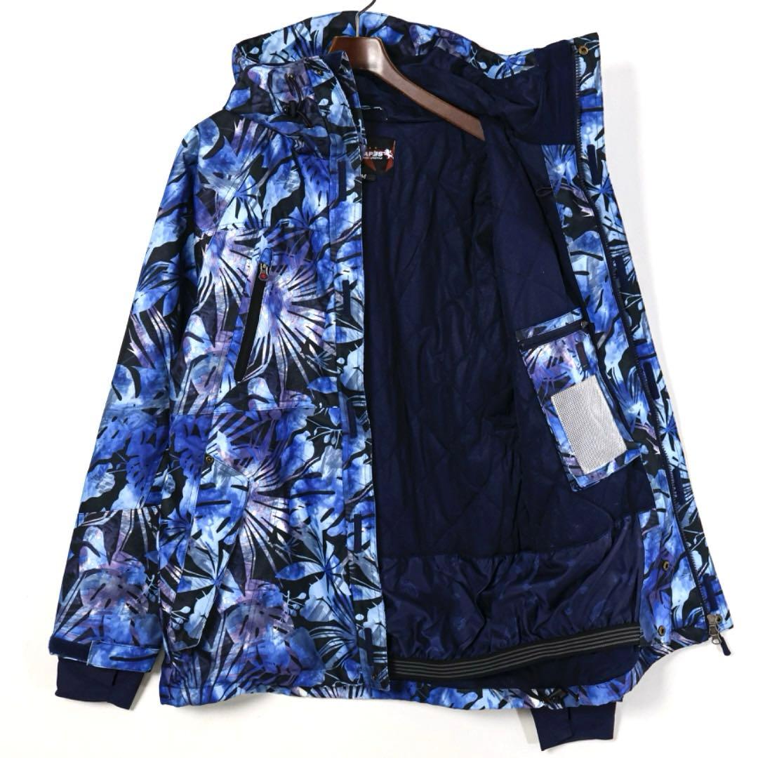 H4724-108◾️ポンタペス ボタニカル柄スノボ　スキーウェア　ジャケット