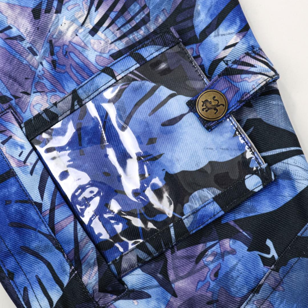 H4724-108◾️ポンタペス ボタニカル柄スノボ　スキーウェア　ジャケット