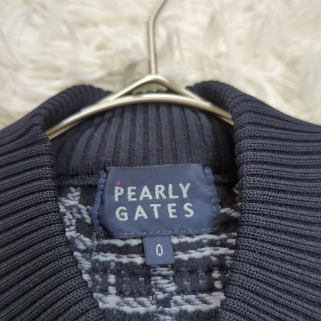 美品 パーリーゲイツ 22年モデル ニットワンピース チェック ハイネック