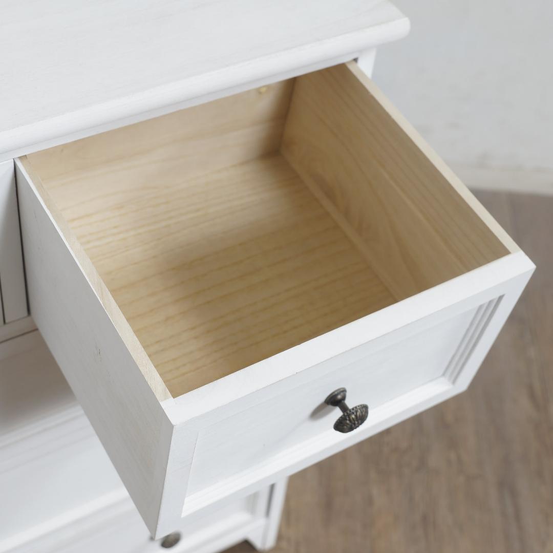 【新品・未使用】　アンティーク調　チェスト　4段5杯　 収納タンス　完成品