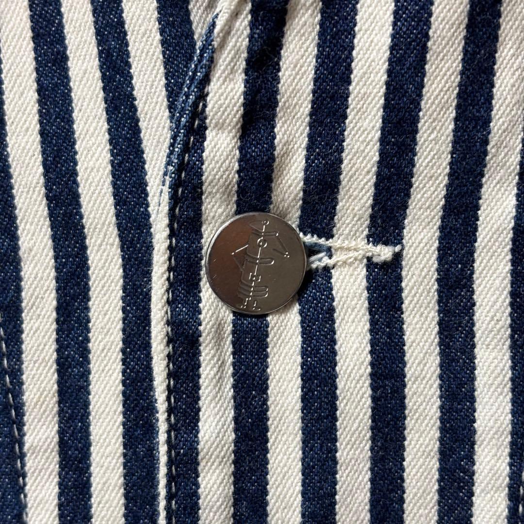 USA製 ポストオーバーオールズ 最初期 カバーオール ヒッコリー M 緑タグ