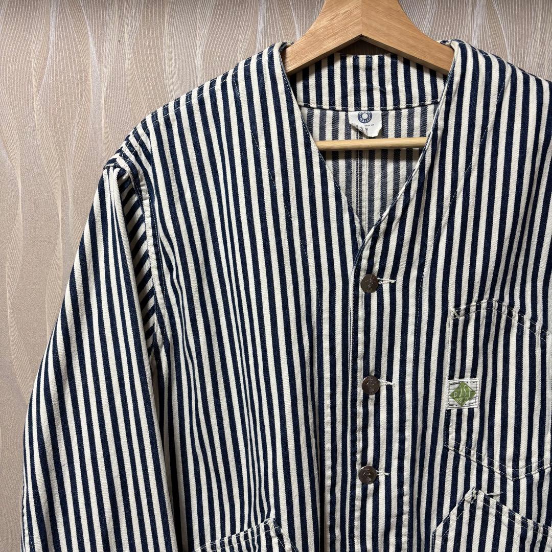 USA製 ポストオーバーオールズ 最初期 カバーオール ヒッコリー M 緑タグ