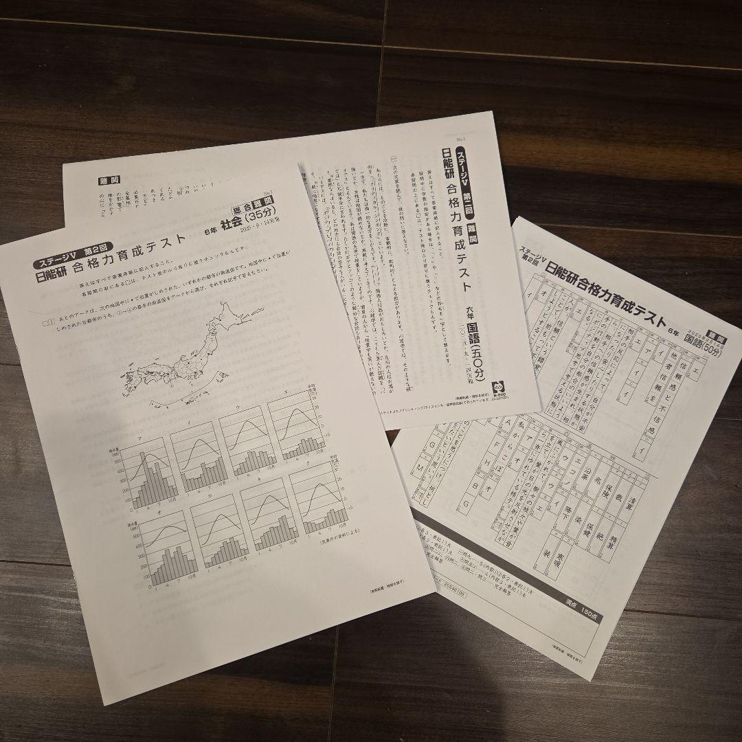 6年 後期 育成テスト 実践テスト 難関 2025年度 日能研