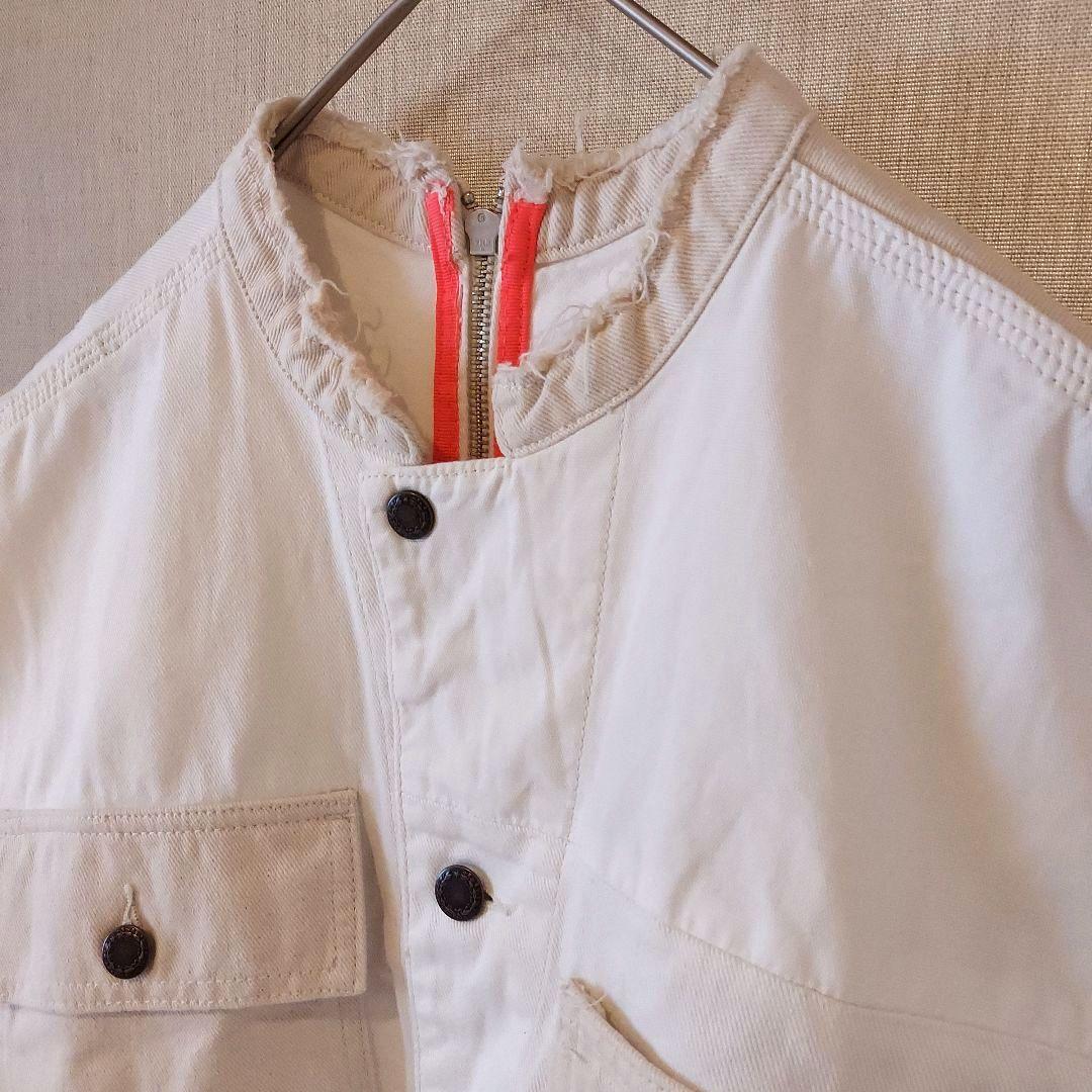 【etsinta/エシンタ】 デニムショートベスト　ホワイト