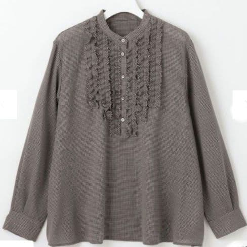 自由区セットアップ ハイツイストビエラプリーツスカート、フロントフリル ブラウス