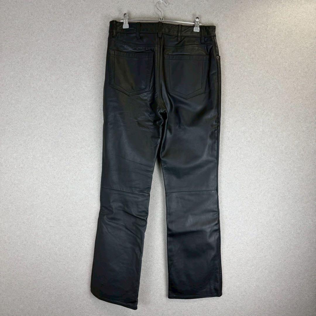 希少 美品 old GAP boot fit レザーパンツ 革パン ブラック