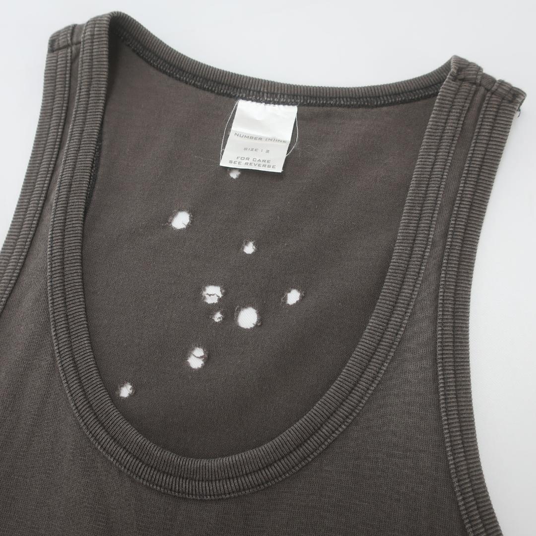 01SS TIME期 NUMBER (N)INE ダメージ加工 タンクトップ 2