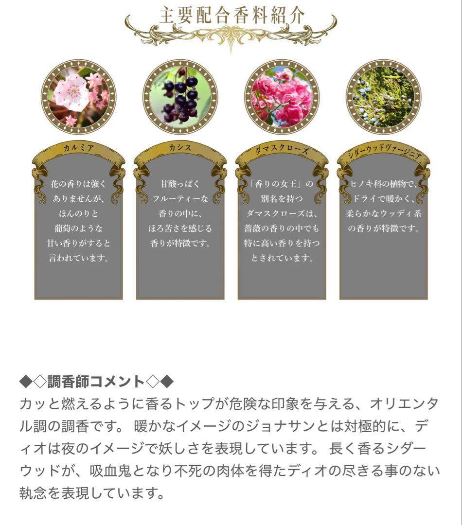 ジョジョ ディオ・ブランドー香水 NOZ COLLABORATION