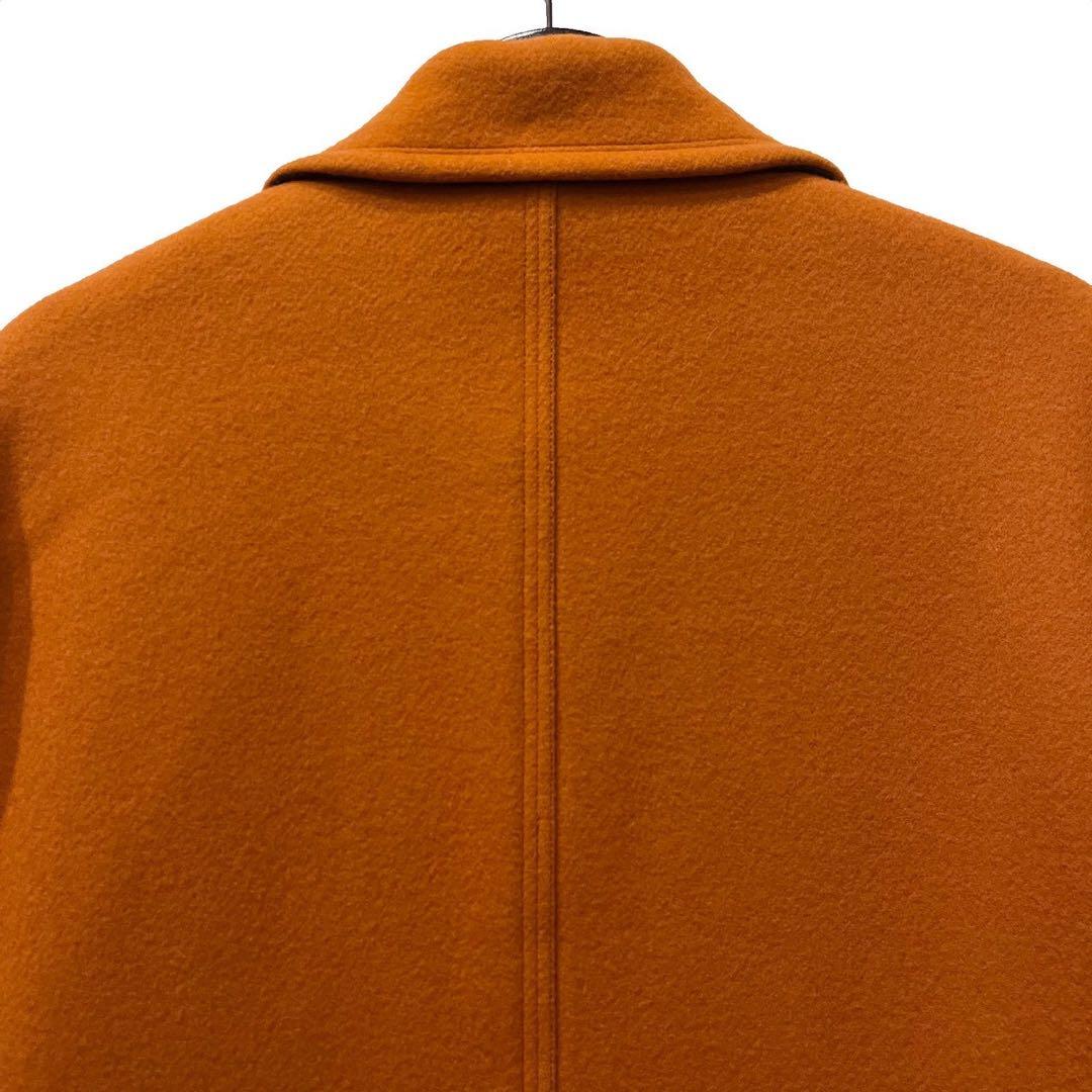 old ZEGNA メルトンウールオレンジカラーコート 名作 アーカイブ