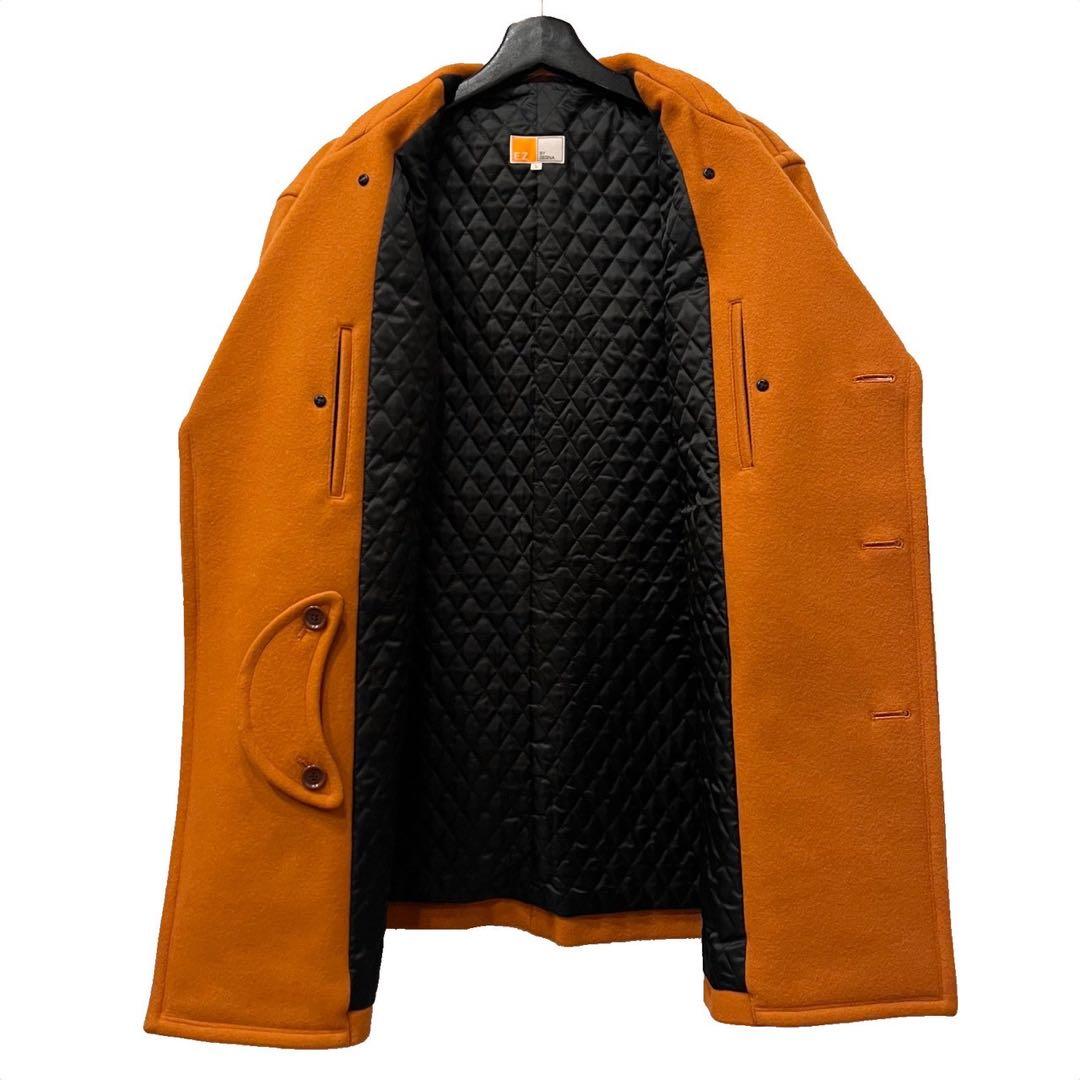 old ZEGNA メルトンウールオレンジカラーコート 名作 アーカイブ