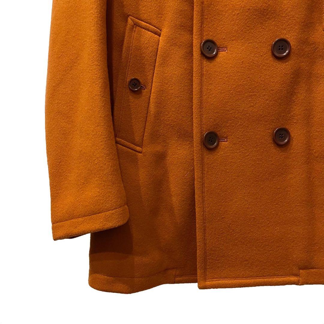 old ZEGNA メルトンウールオレンジカラーコート 名作 アーカイブ