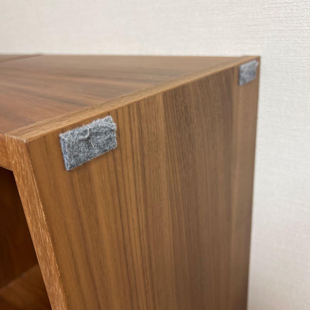 a*a様 無印良品　スタッキングシェルフ　3段×2列　ウォールナット材　完成品