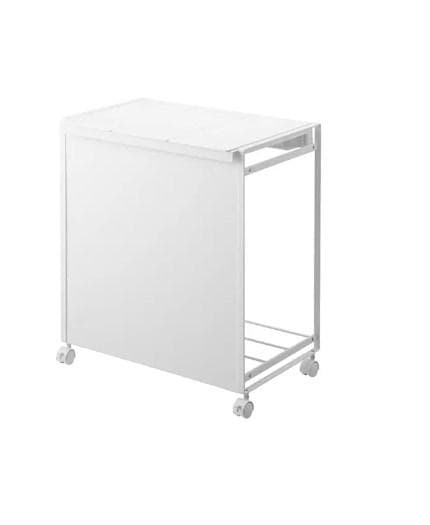 蓋付き目隠し分別ダストワゴン タワー 3分別　ホワイト　5977