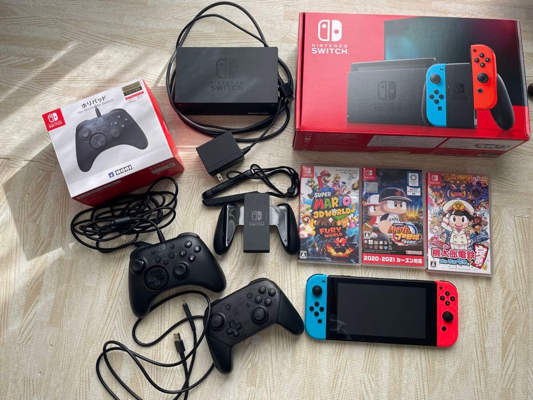 Nintendo Switch 初代 箱付き プロコン＋ソフト3本セット