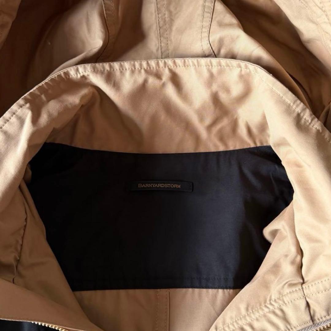 タグ付き未使用*洗える　バンヤードストーム　 バイカラーロングコート黒×ベージュ