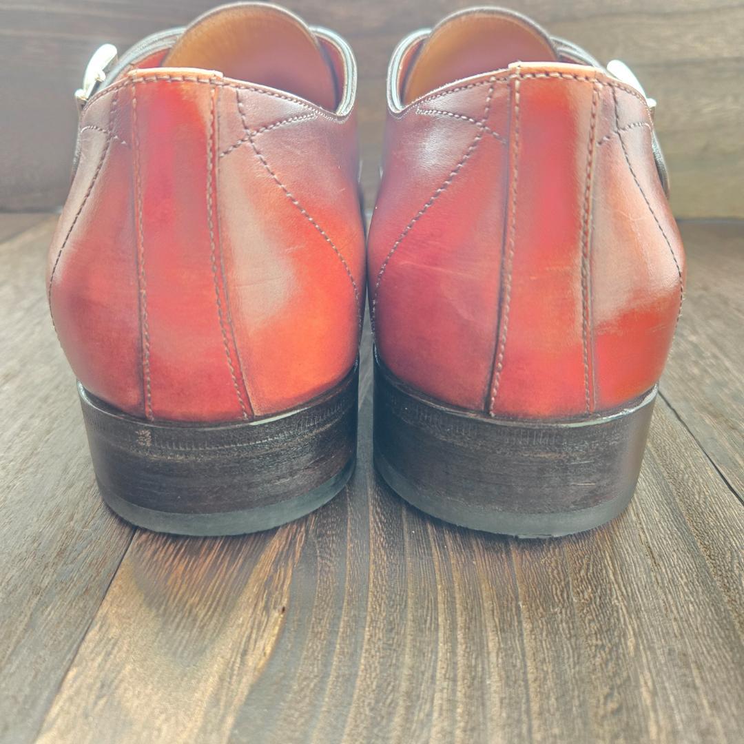 【サントーニ】Santoni ダブルモンクストラップ 超美品 箱 袋付き