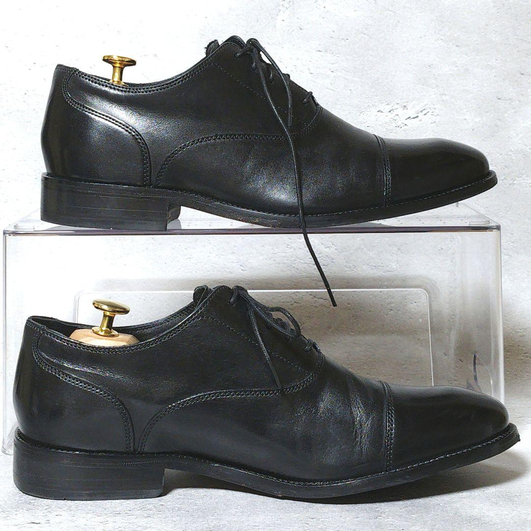 【人気デザイン】極美品 コールハーン【8w】ストレートチップ ビジカジ 本革 黒