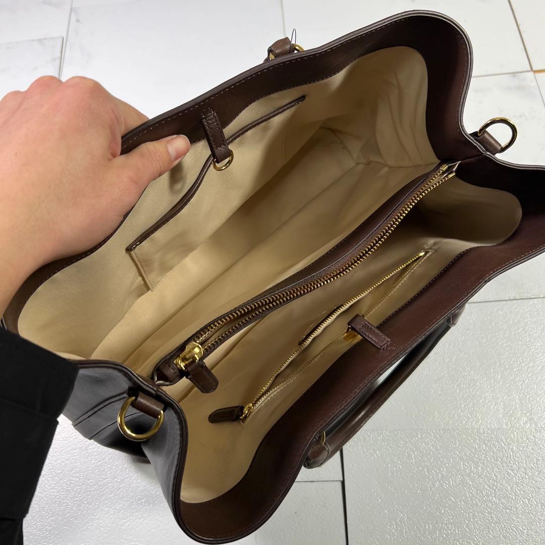 未使用級 ローレンラルフローレン Marcy サッチェル 2wayショルダー