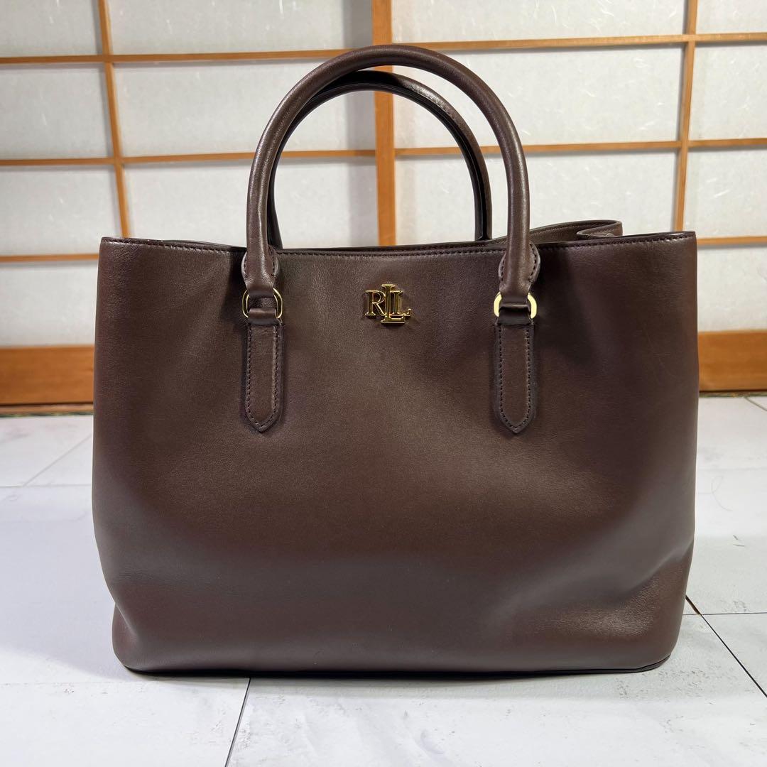 未使用級 ローレンラルフローレン Marcy サッチェル 2wayショルダー