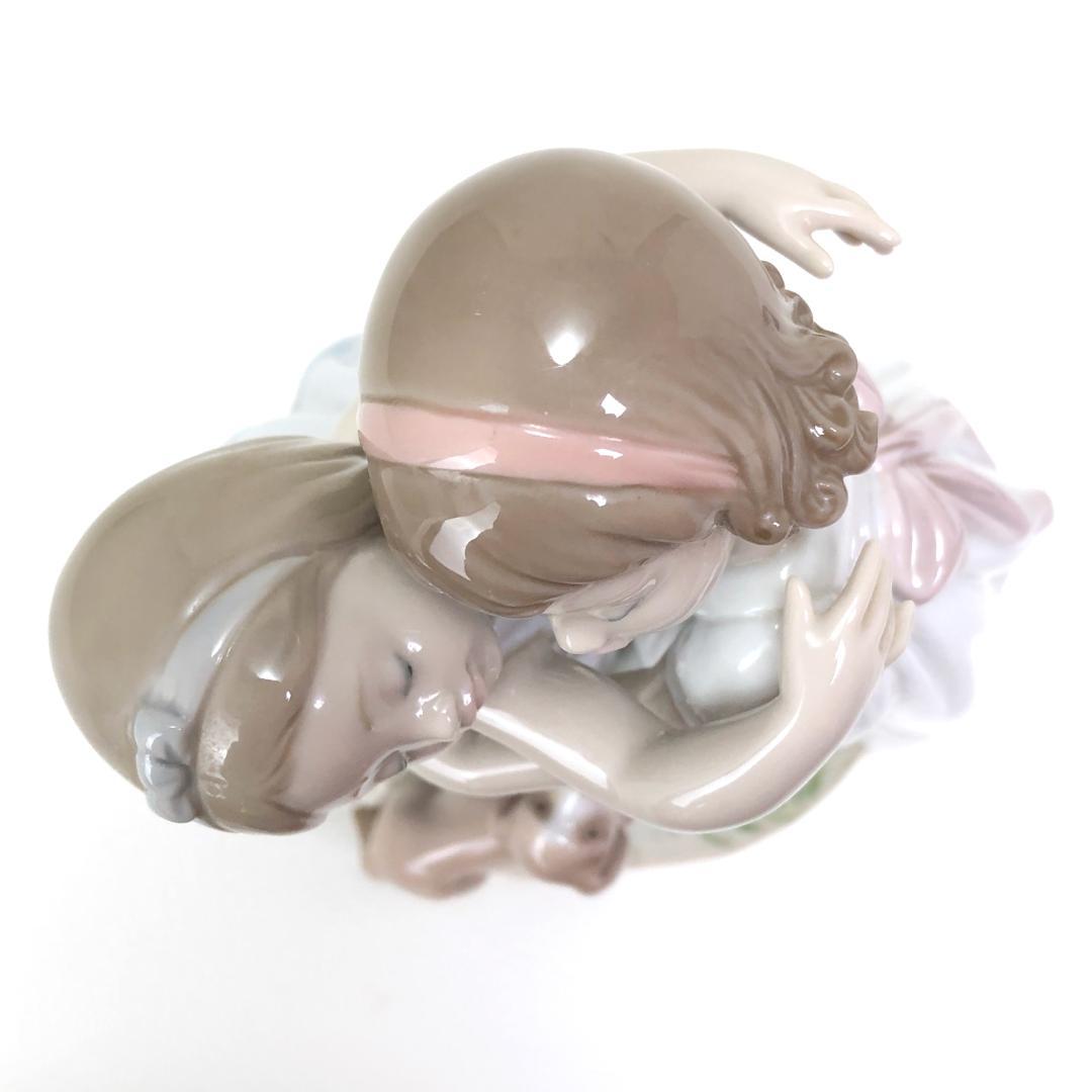 【美品】リヤドロ／仲良しのごあいさつ／ポーセリン置物／2003年