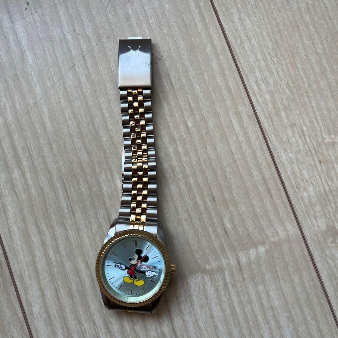 ミッキーマウス 腕時計 ディズニー　ブルー　ターコイズ　シルバー