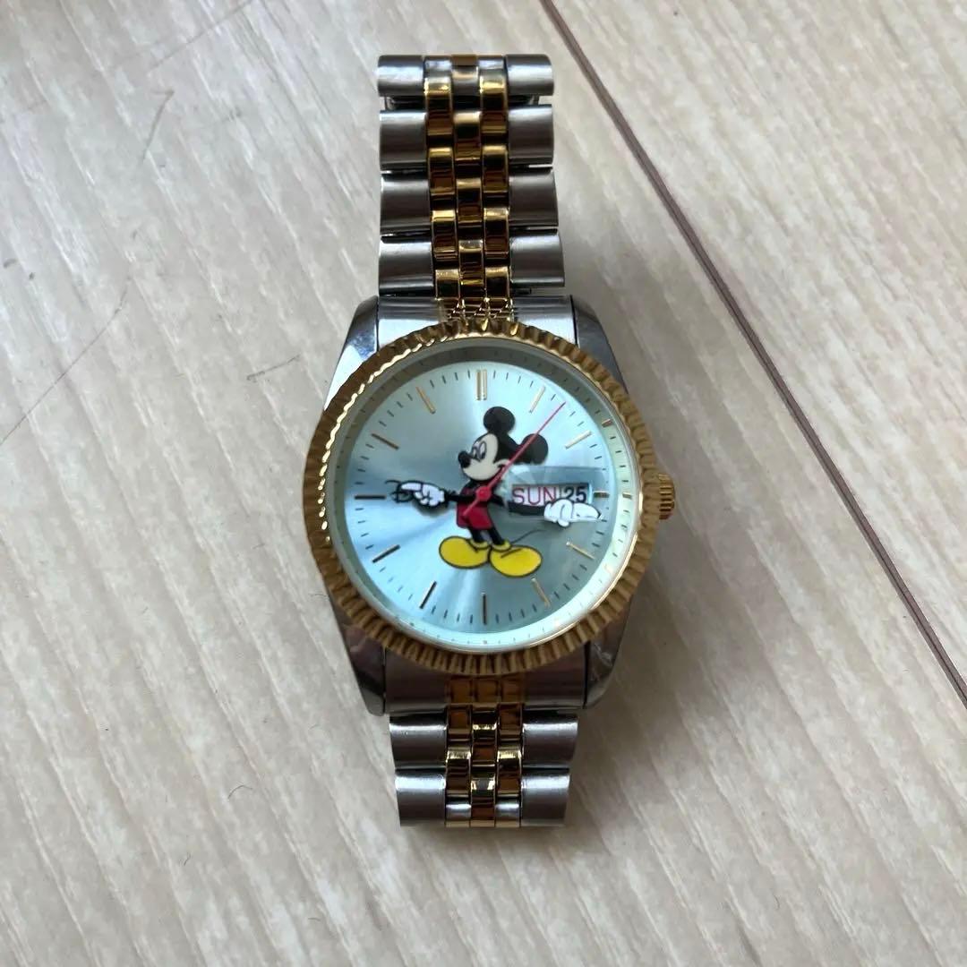 ミッキーマウス 腕時計 ディズニー　ブルー　ターコイズ　シルバー