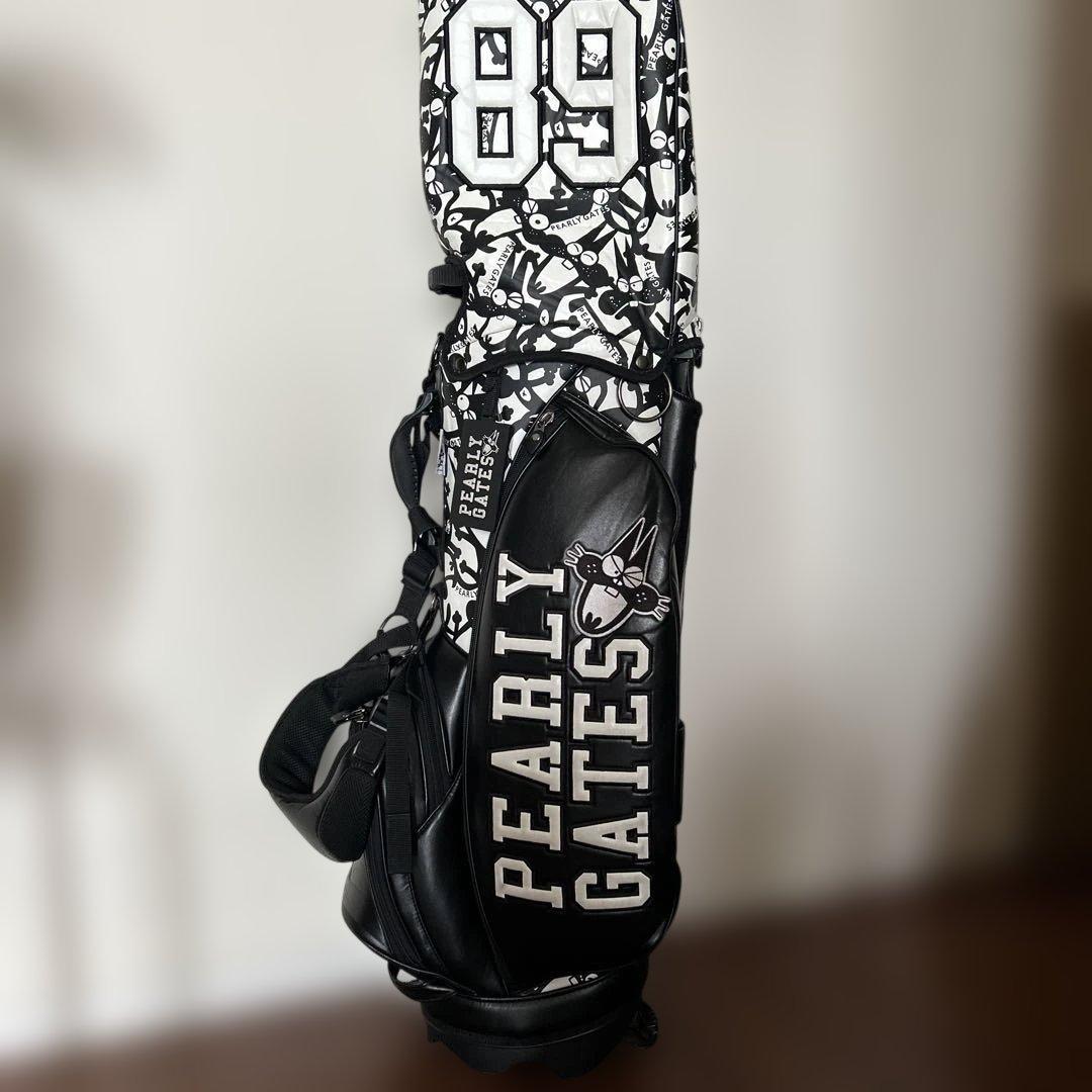 PEARLY GATES キャディバッグ ブラック/ホワイト