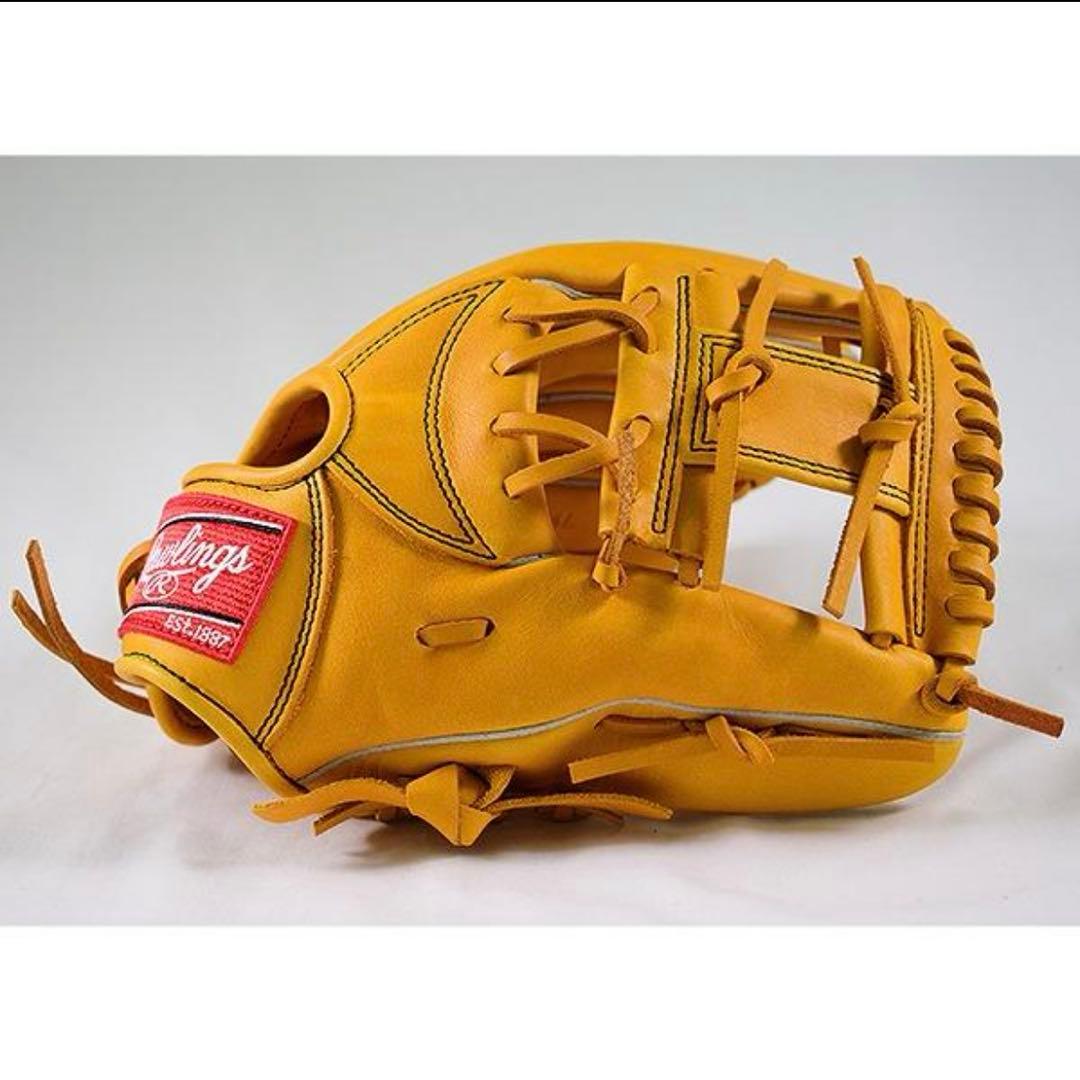 【匿名配送】Rawlings ローリングス 本革 ゴールドタン 軟式グローブ