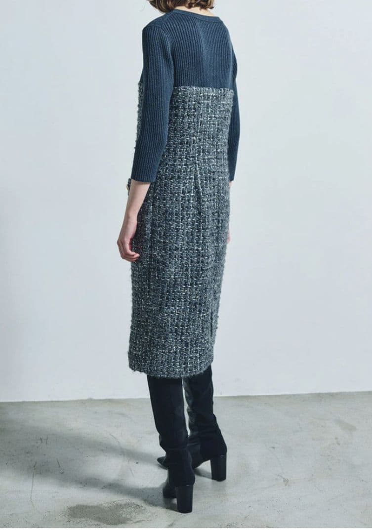 sale★美品★GRACE CONTINENTAL★ニットコンビツイードOP