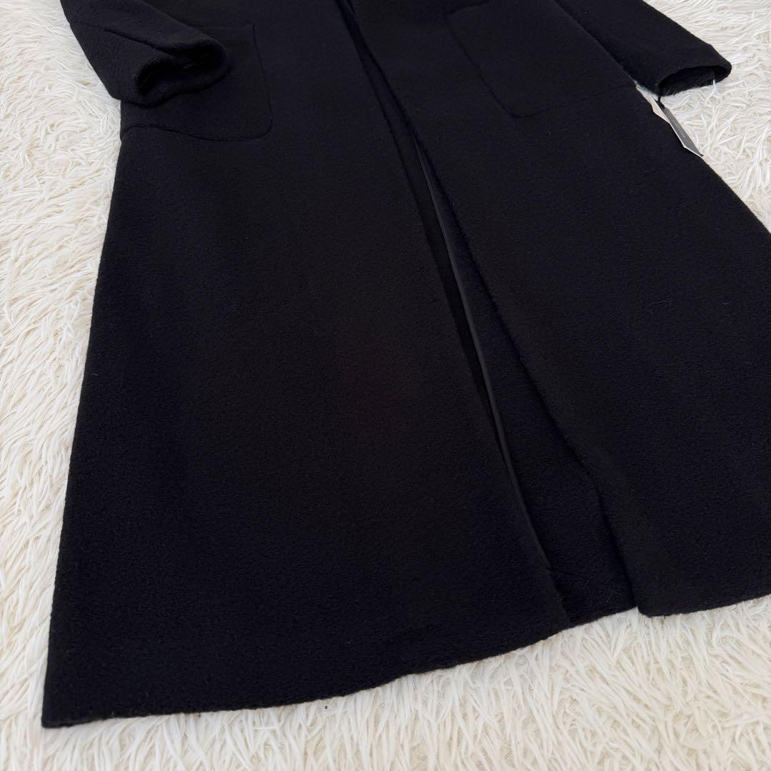 新品タグ付き✨定価2.9万　スコットクラブ　ウール混ロングコート　ブラック　9号