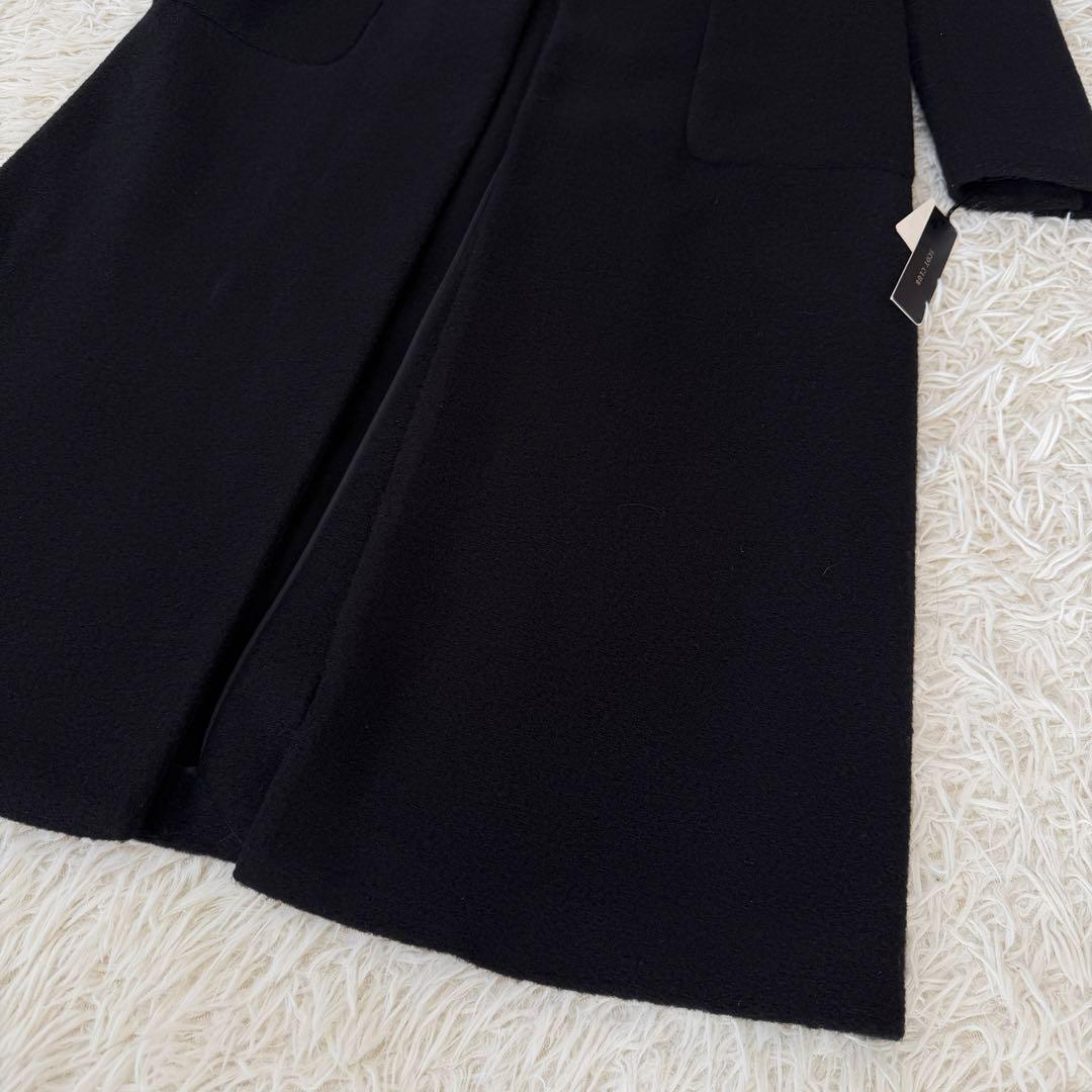 新品タグ付き✨定価2.9万　スコットクラブ　ウール混ロングコート　ブラック　9号