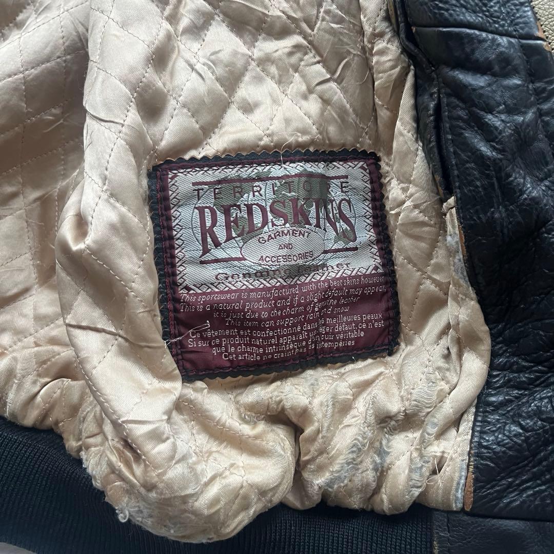 vintage - REDSKINS レザー スタジャン